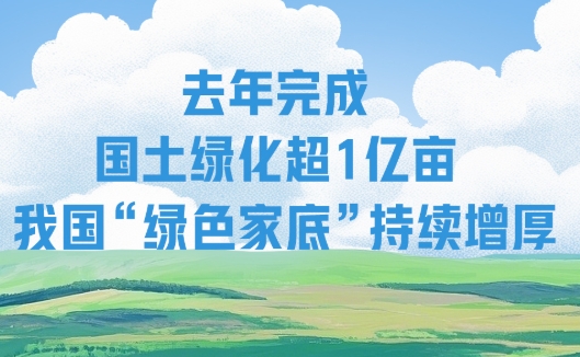 去年完成国土绿化超1亿亩，我国“绿色家底”持续增厚